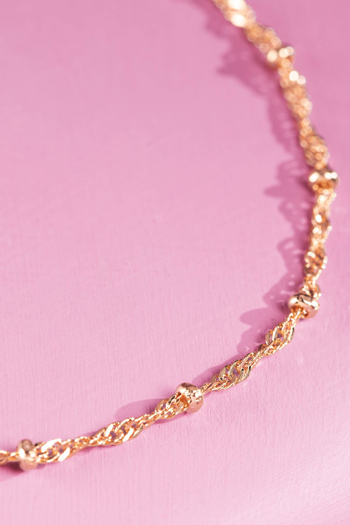 18K Gold Filled Twist Chain Bracelet