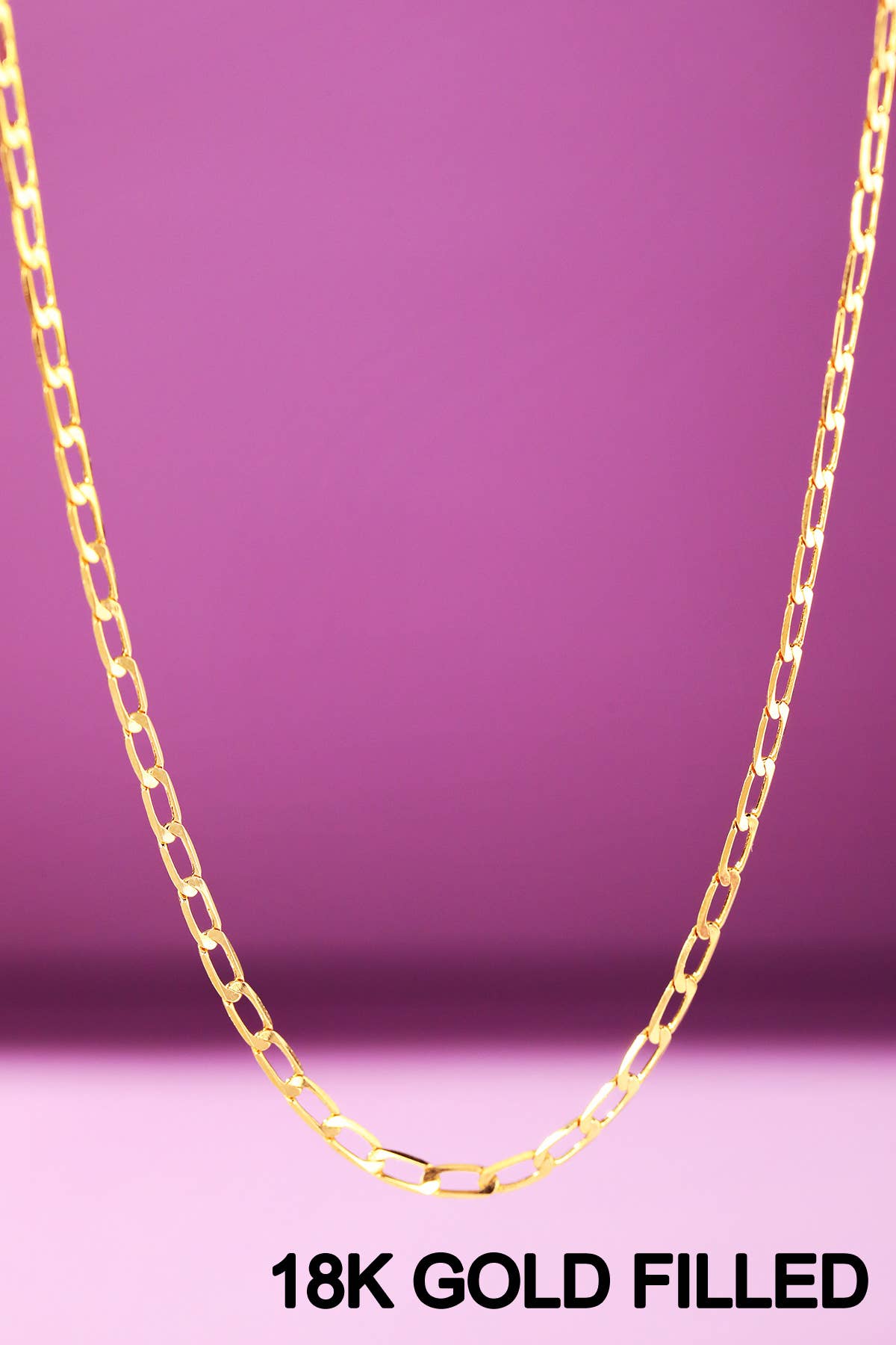 18K Gold Filled Linked Chain Necklace