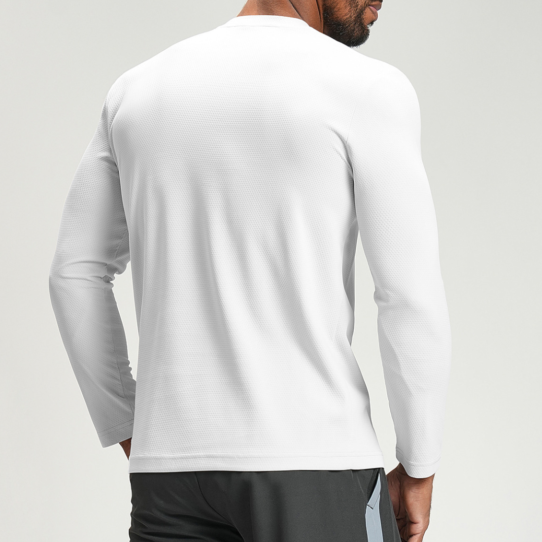 Men's Summer Cooling Round-Neck Quick-Dry Long-Sleeved Top