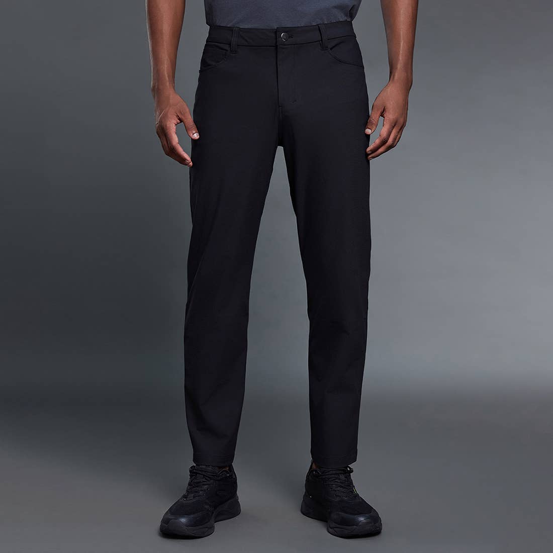 Men Comfortable Straight Leg Business Casual Dress Pants