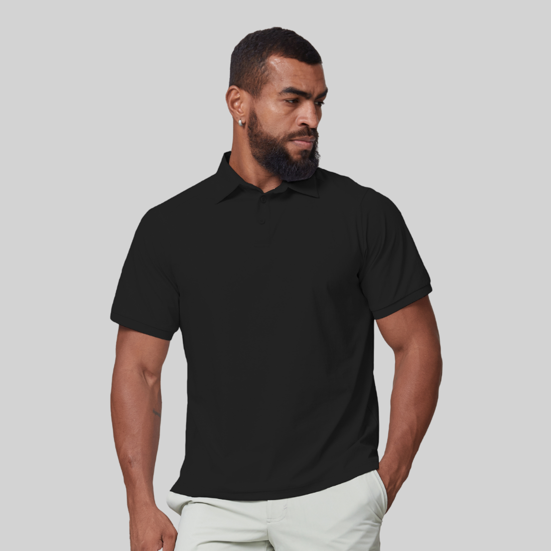 Men's 7A Antibacterial Sun Protection Sport Polo Shirt