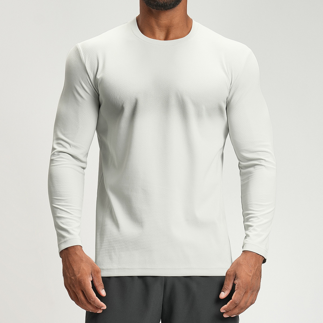 Men's Summer Cooling Round-Neck Quick-Dry Long-Sleeved Top