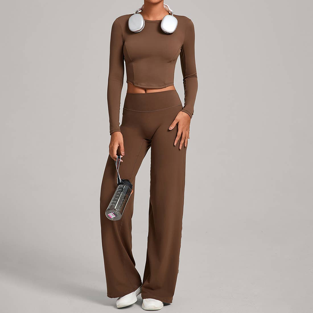 Women Naked Feel Flared Yoga Set