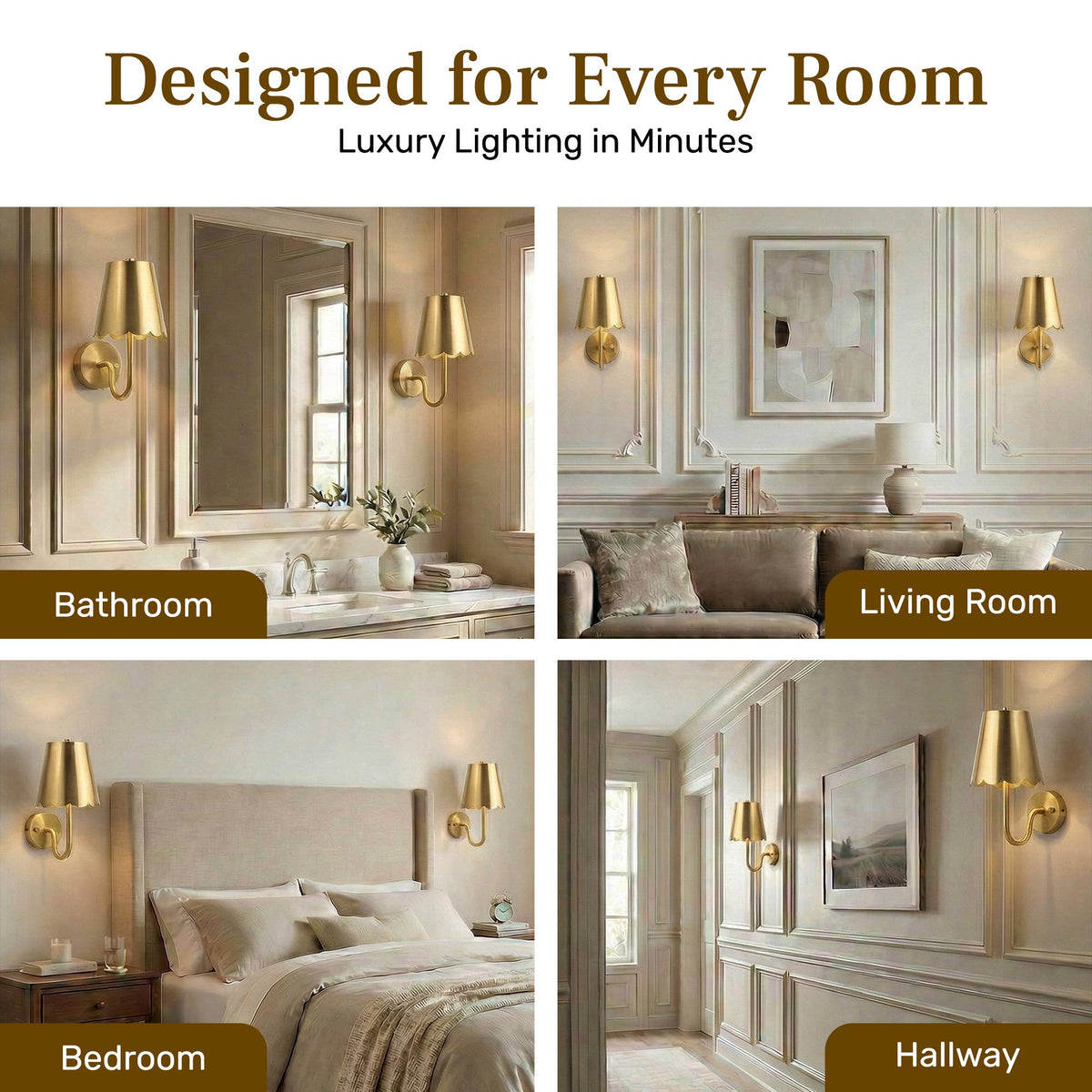 Bell & Howell Set of 2 Rechargeable Wall Sconces