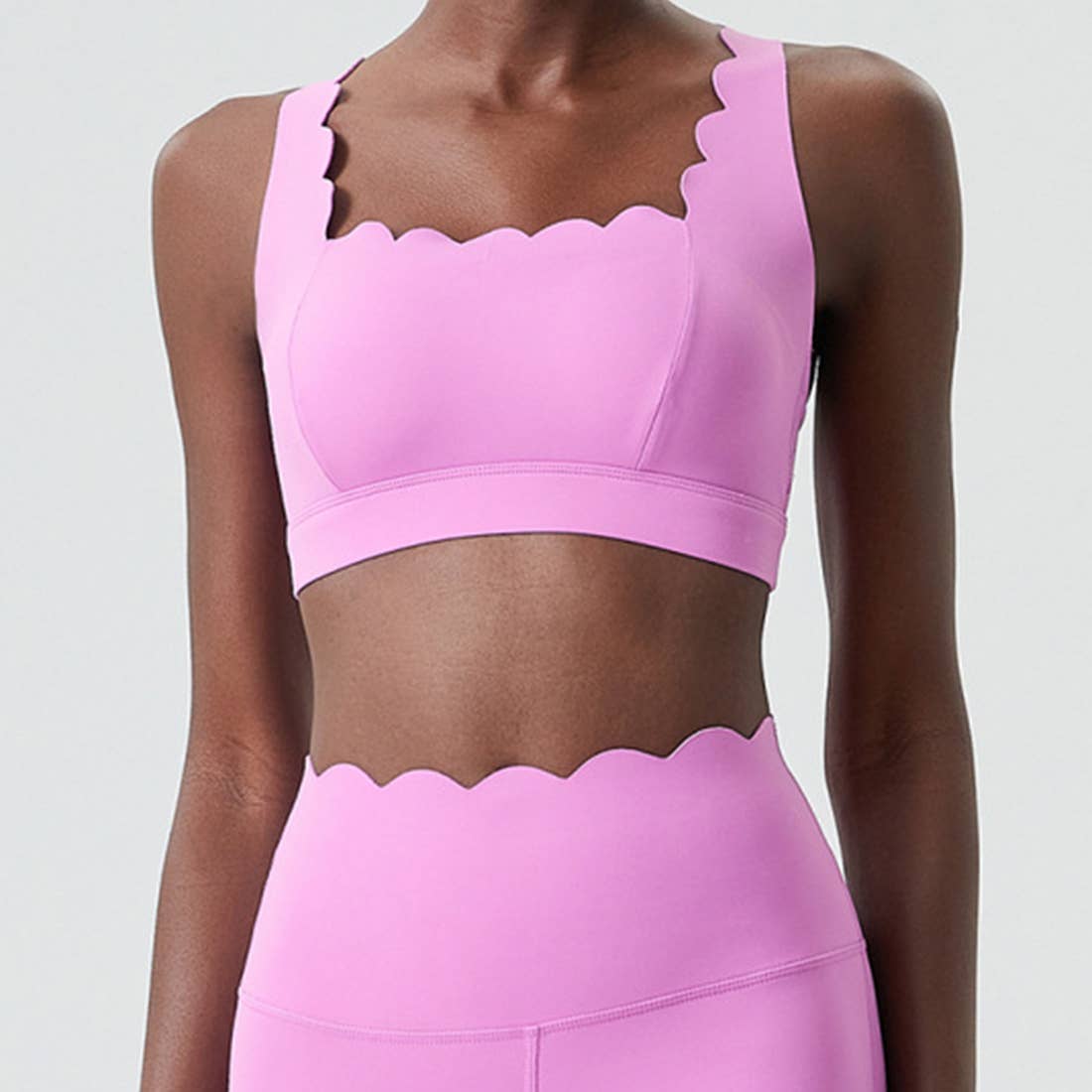 Women Seamless Yoga Set - Removable Cup Bra&Contoured Tights