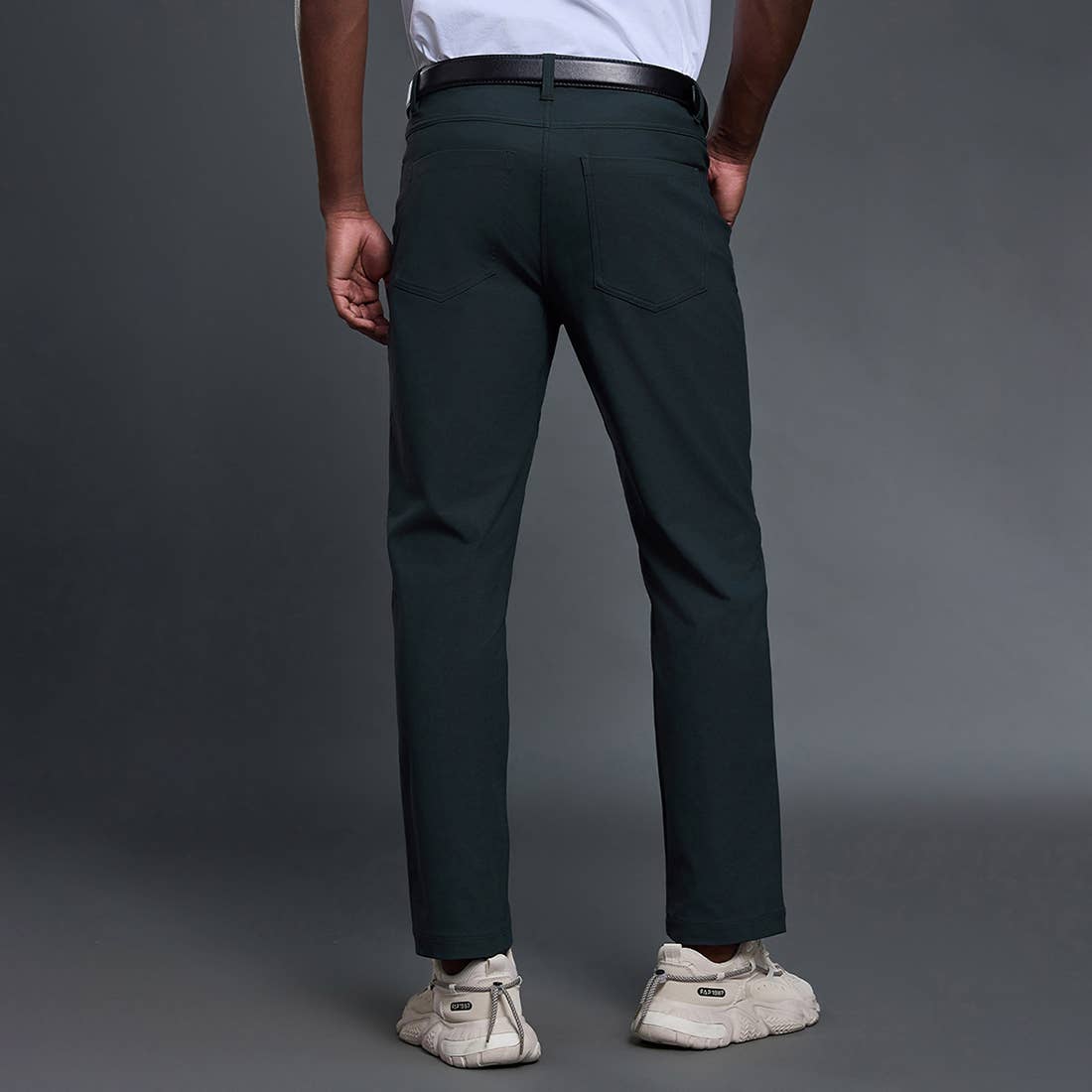 Men Comfortable Straight Leg Business Casual Dress Pants