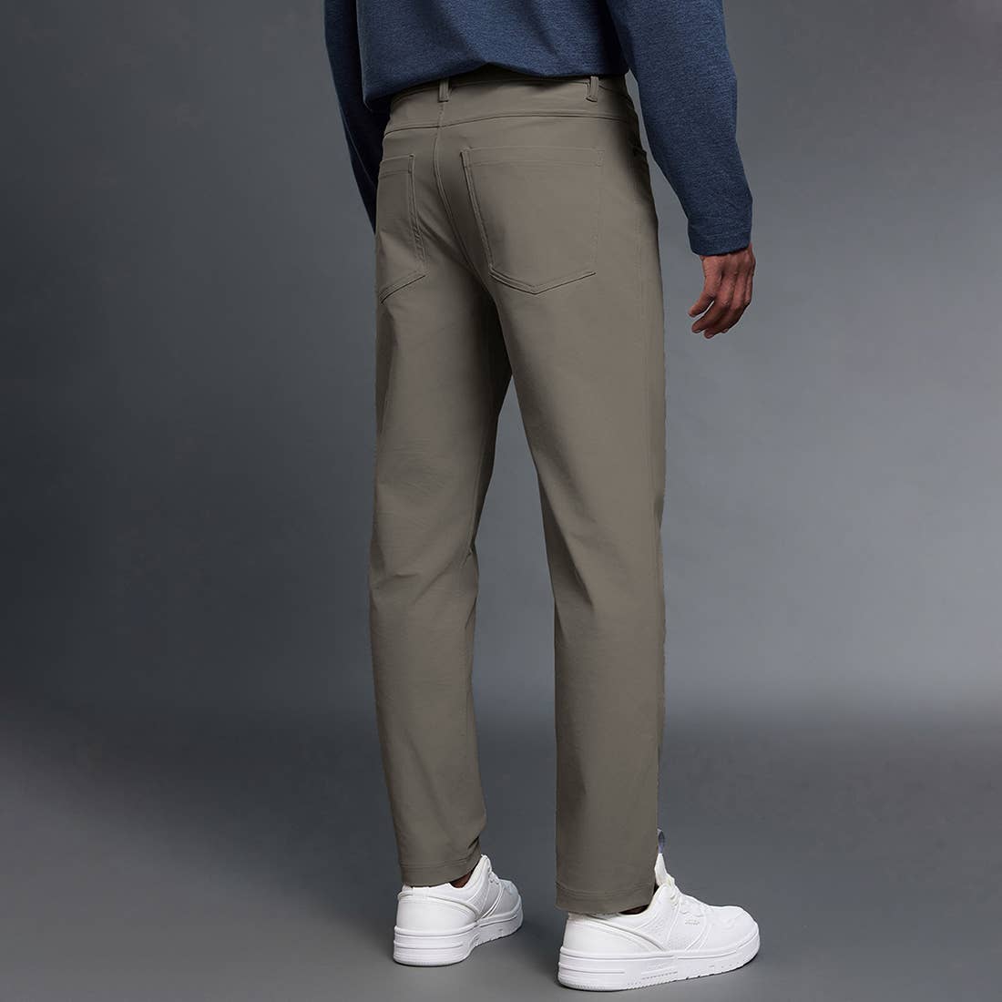 Men Comfortable Straight Leg Business Casual Dress Pants
