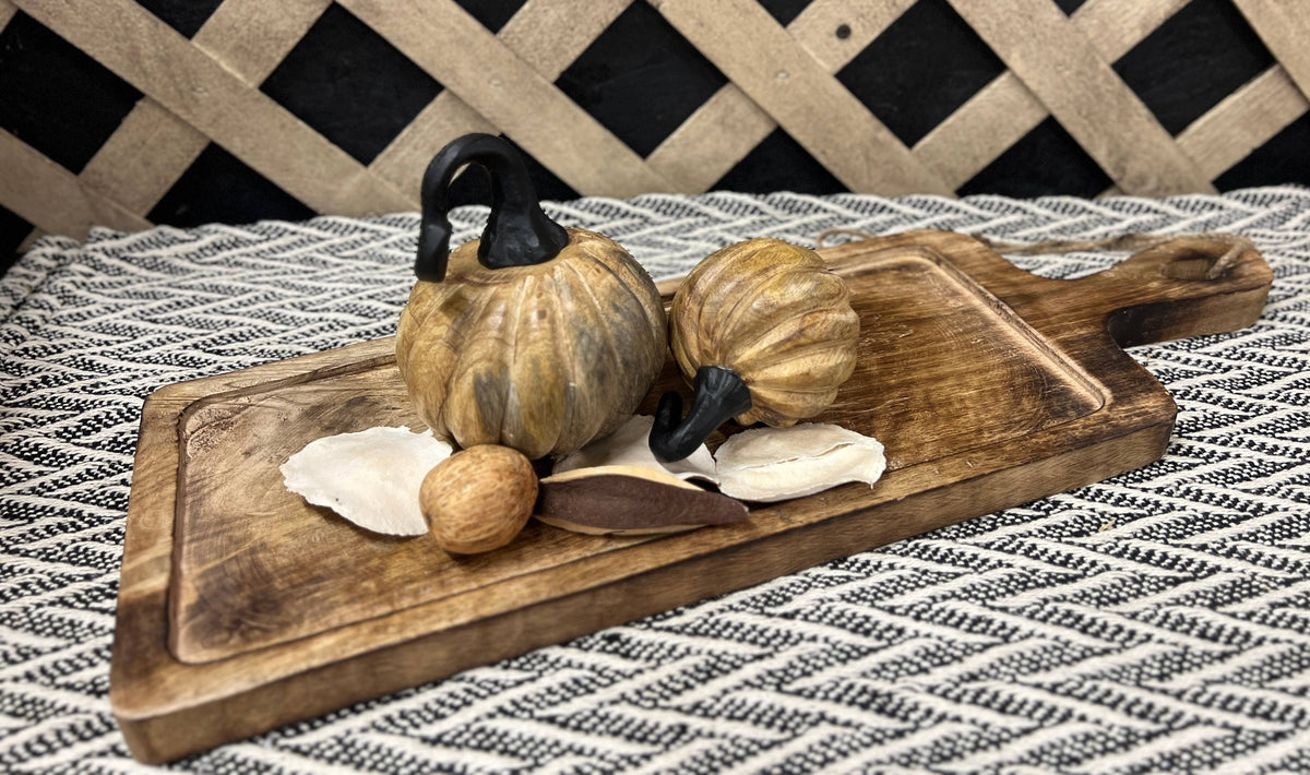 Dark Wood Chopping Tray 20x7x0.5in