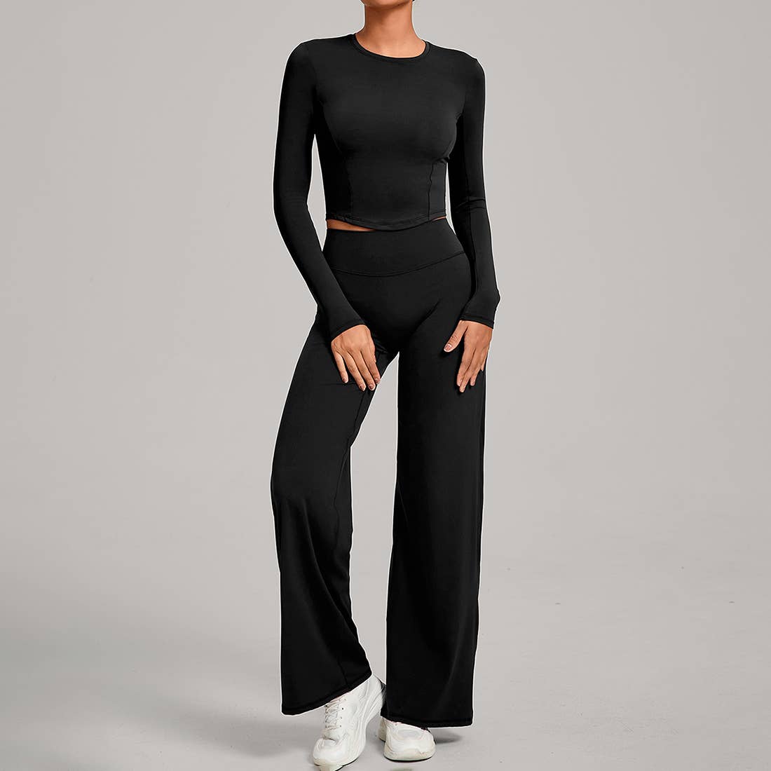 Women Naked Feel Flared Yoga Set