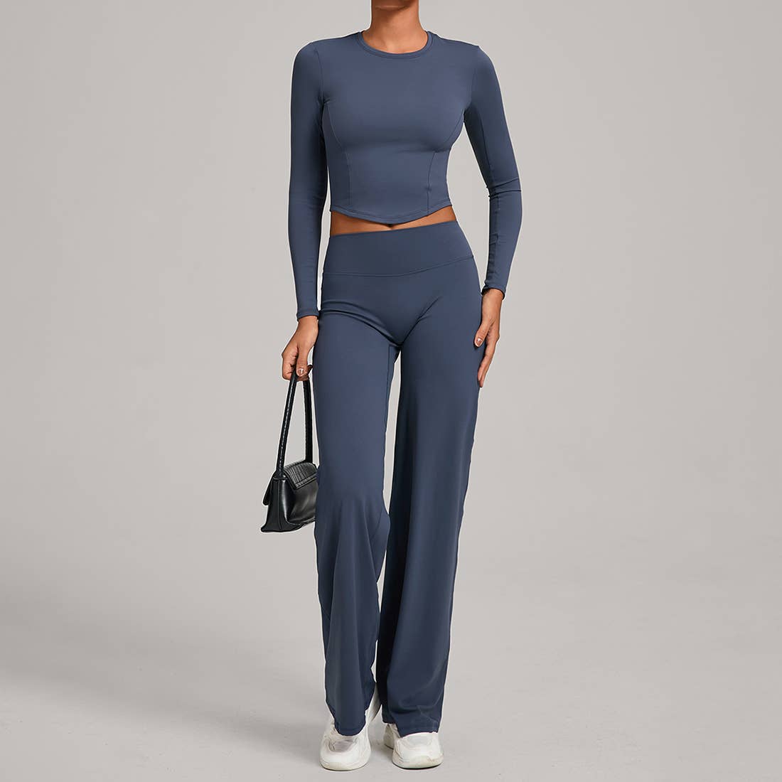 Women Naked Feel Flared Yoga Set