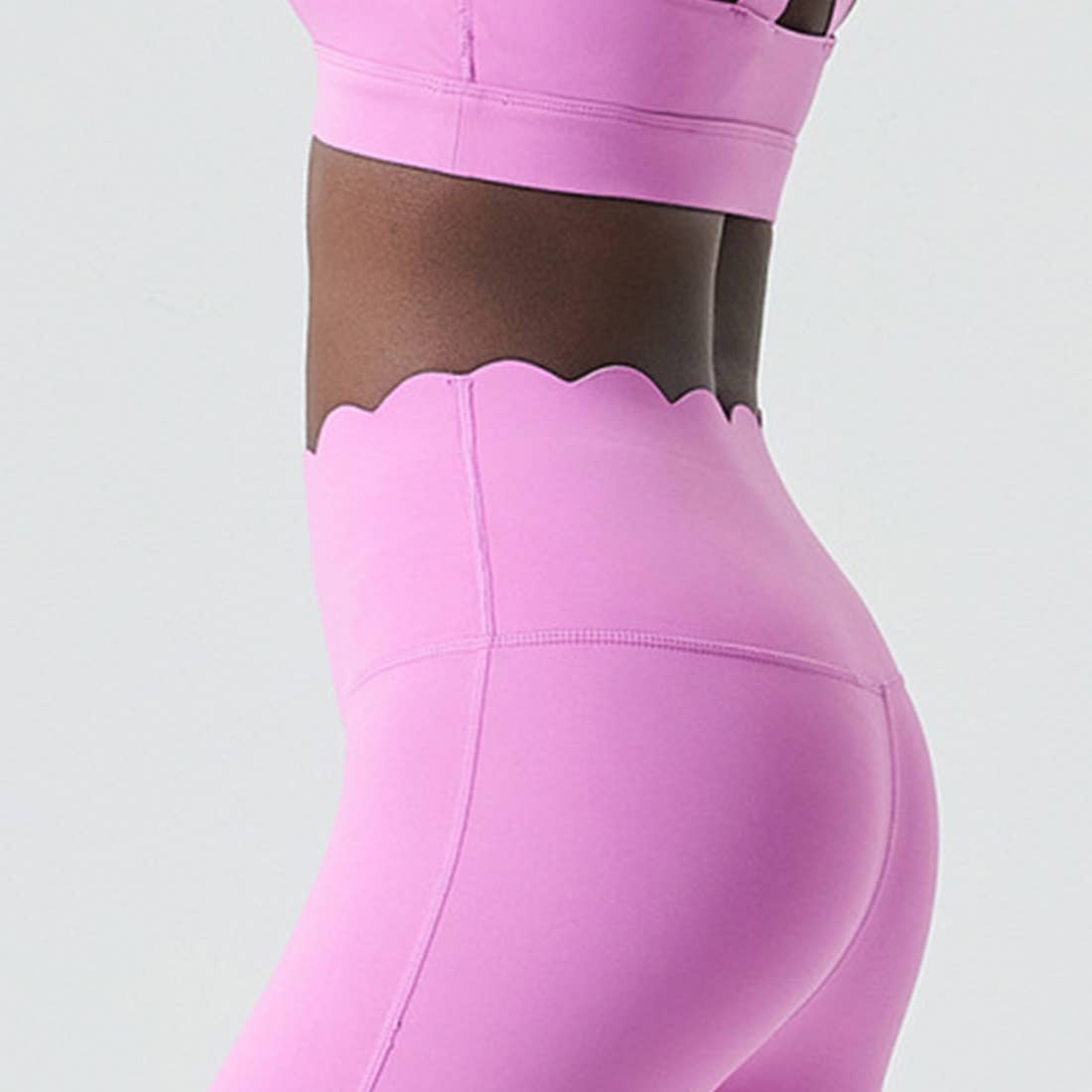 Women Seamless Yoga Set - Removable Cup Bra&Contoured Tights