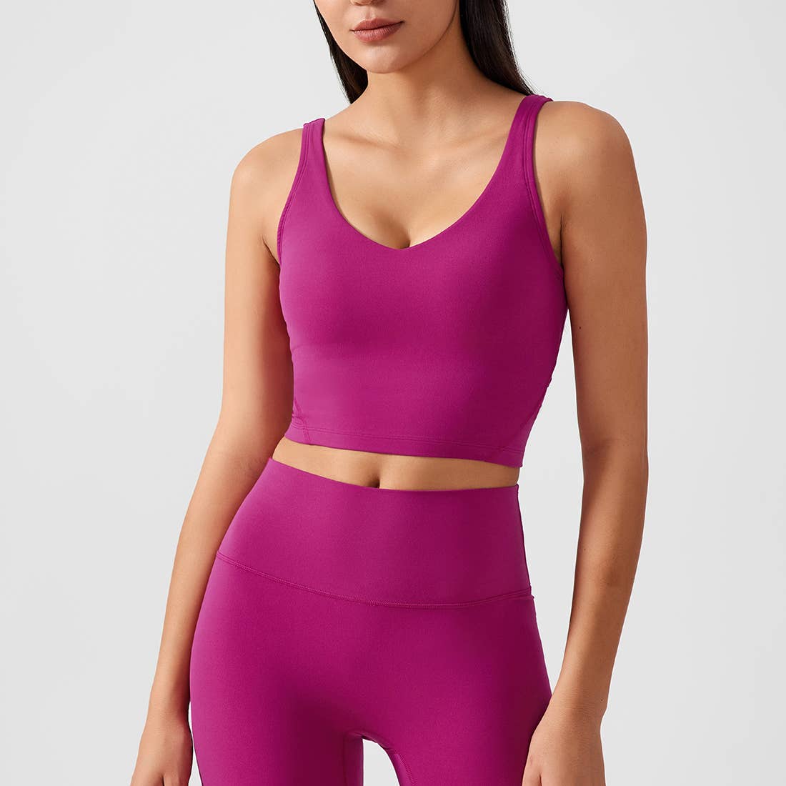 Women Fixed Chest Cushion Sport Bra Yoga Sport Tank Top