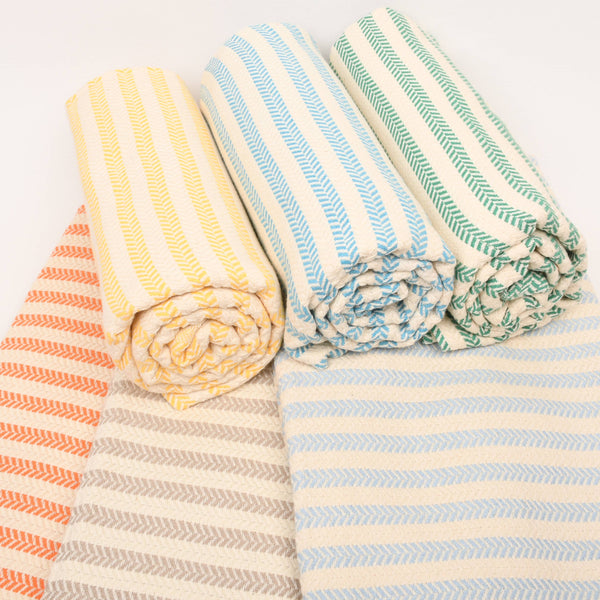 Herringbone Turkish Towels – Organic, Soft & Handwoven