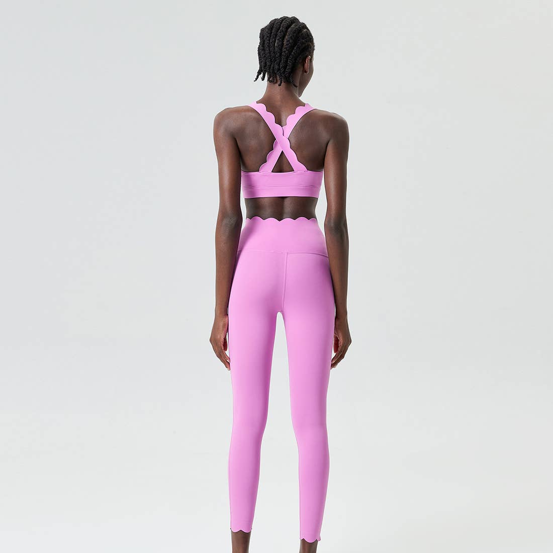 Women Seamless Yoga Set - Removable Cup Bra&Contoured Tights