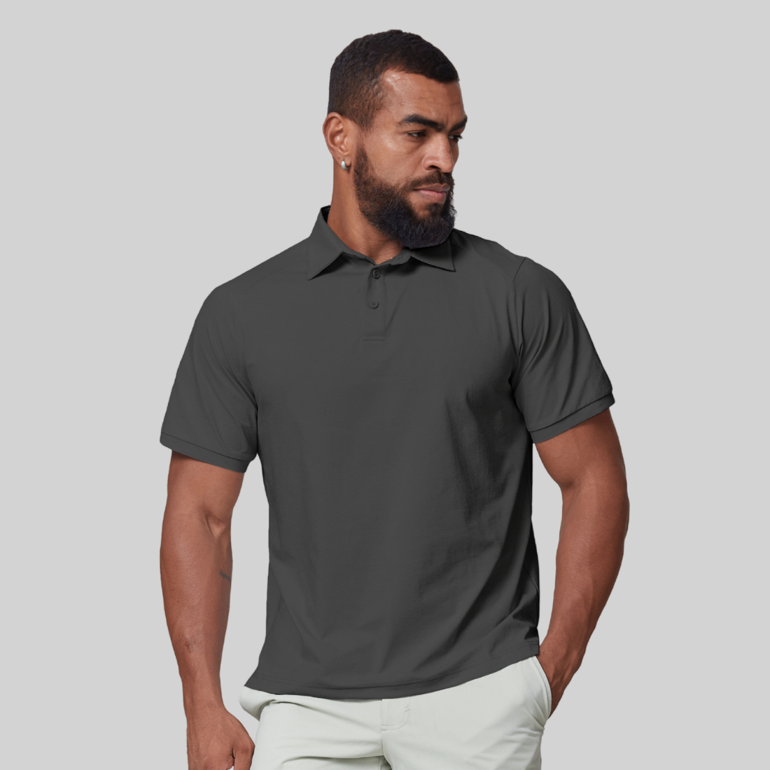 Men's 7A Antibacterial Sun Protection Sport Polo Shirt