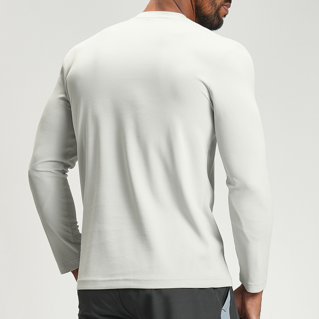 Men's Summer Cooling Round-Neck Quick-Dry Long-Sleeved Top