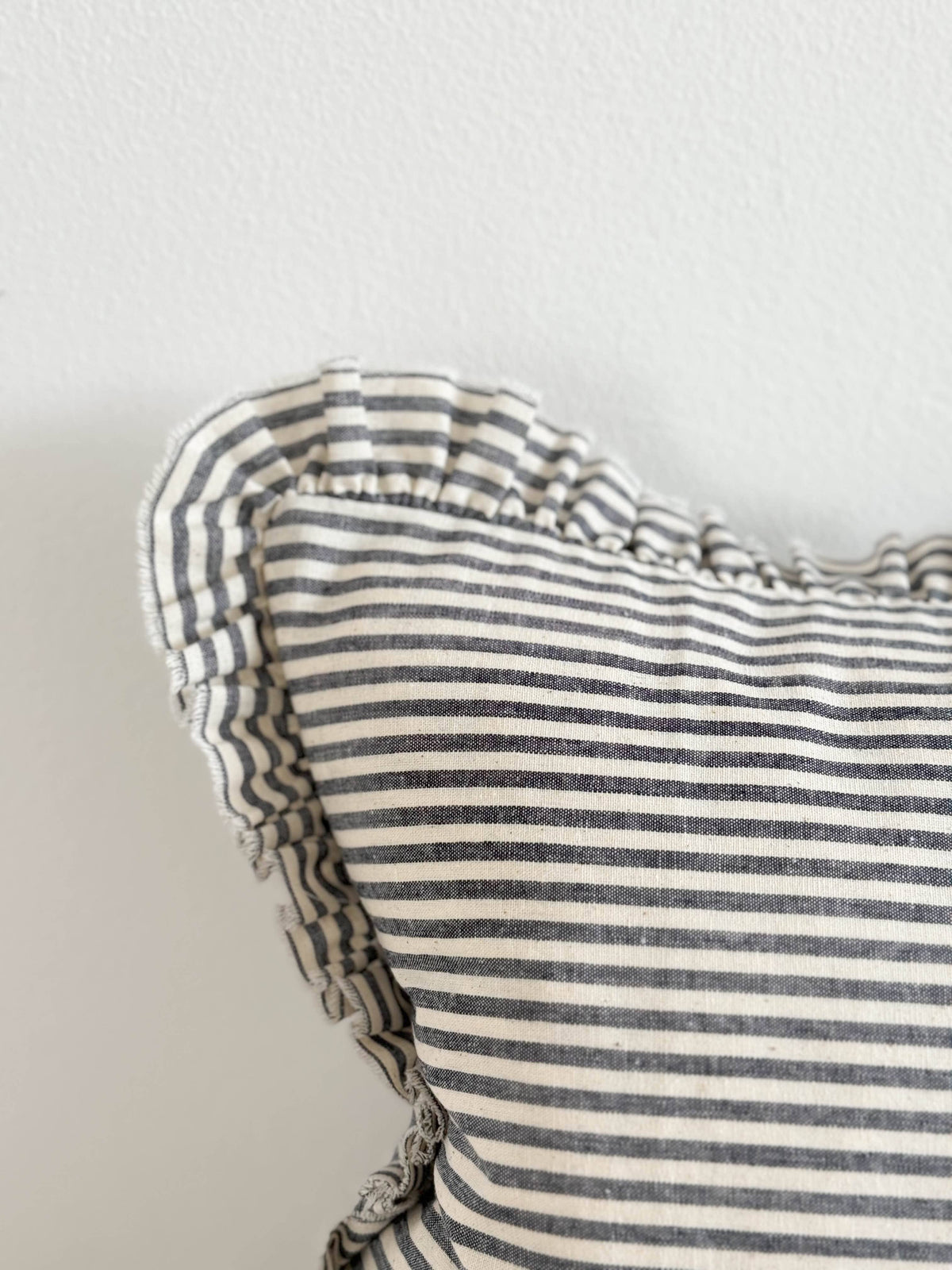 Darcy Cotton Cushion Cover 80x30 - Navy & Cream