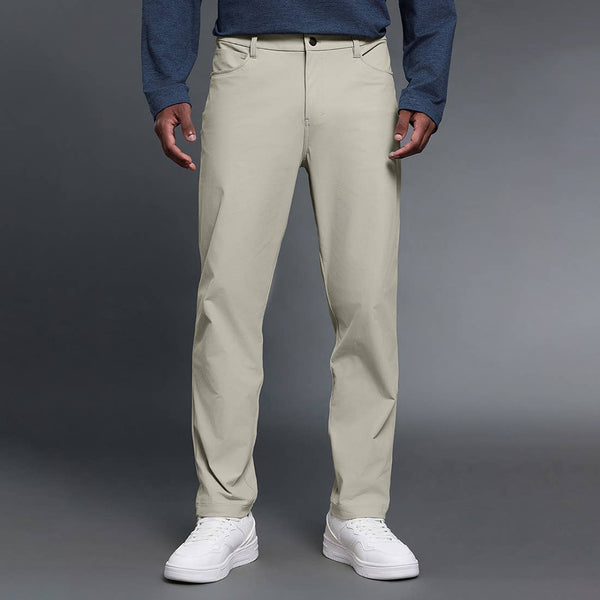 Men Comfortable Straight Leg Business Casual Dress Pants