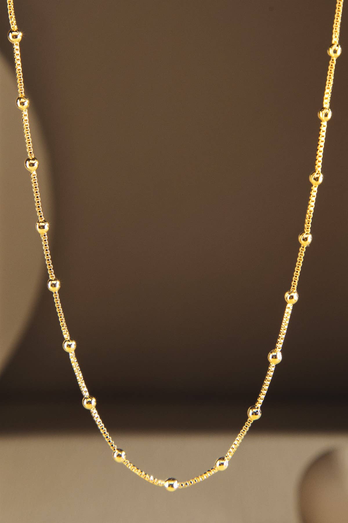 18K Gold Filled Station Necklace