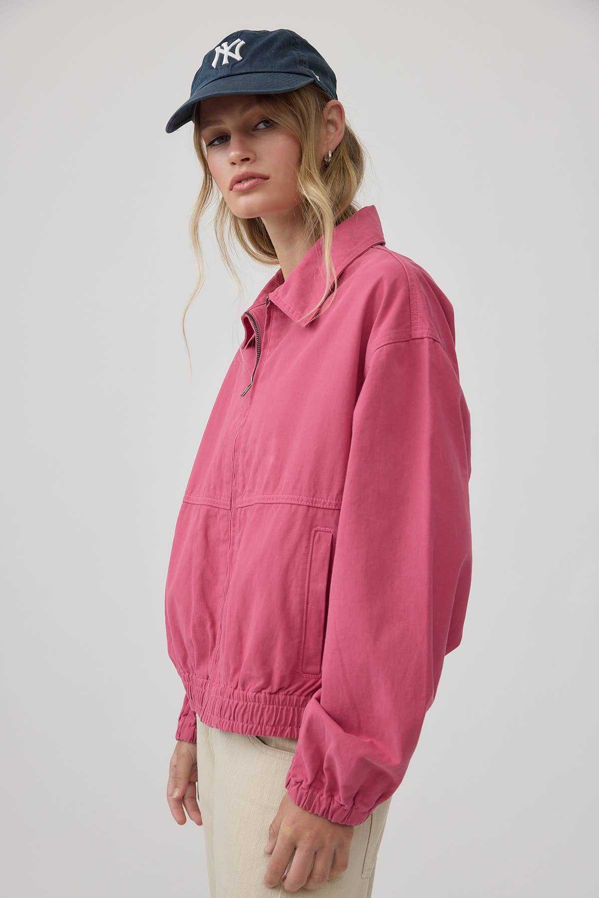 Color Dyed Zip-Up Jacket