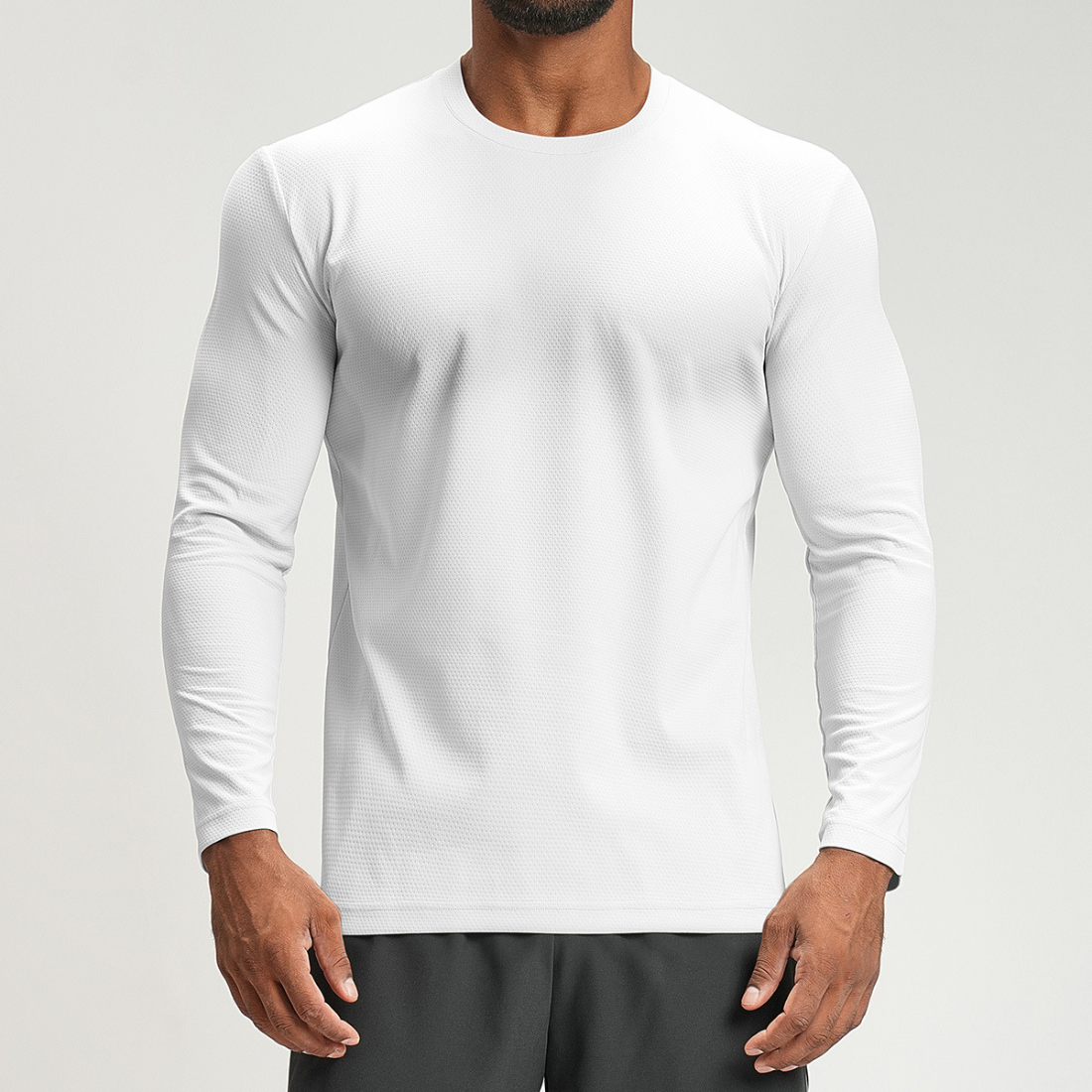 Men's Summer Cooling Round-Neck Quick-Dry Long-Sleeved Top