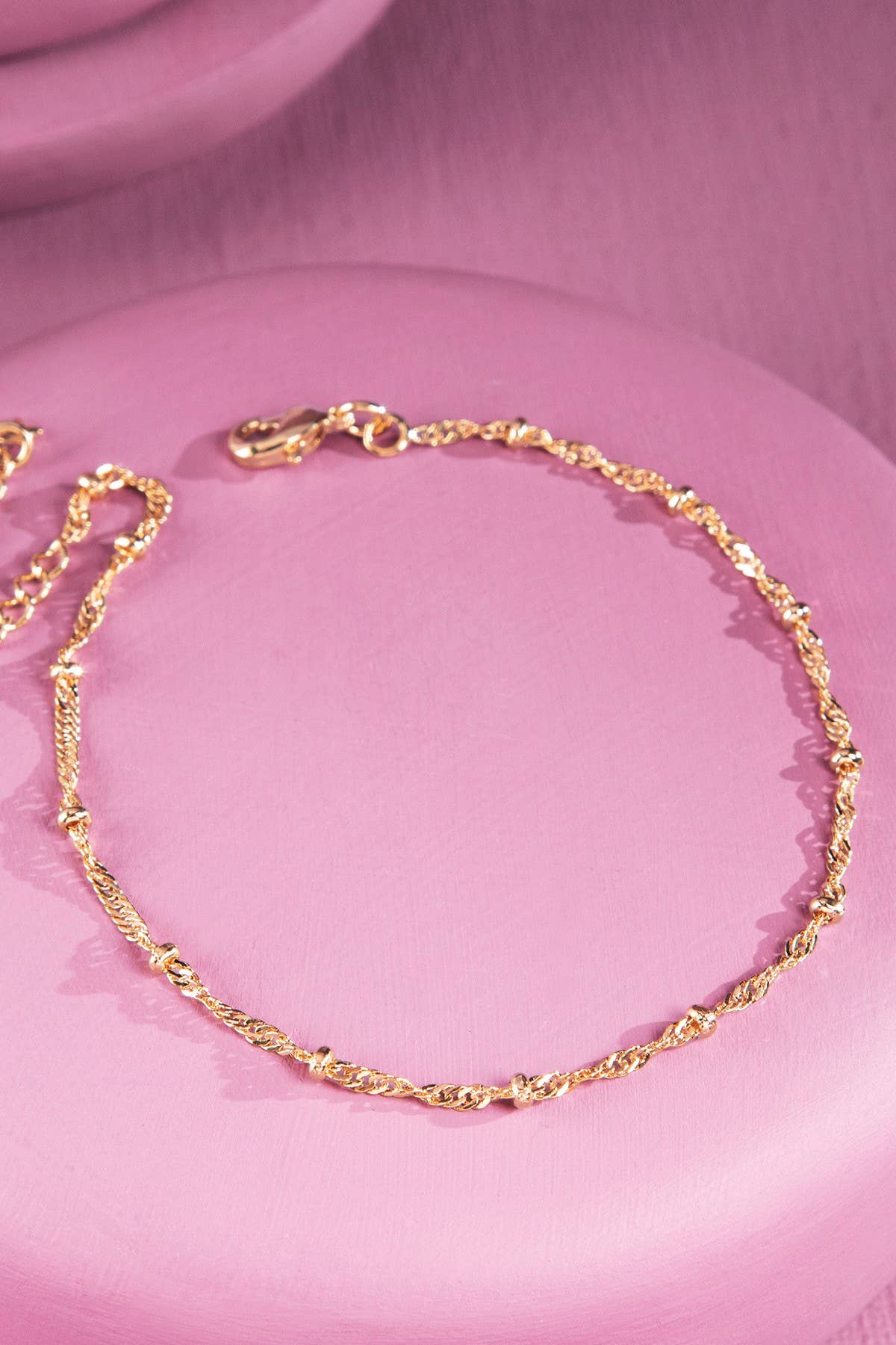 18K Gold Filled Twist Chain Bracelet