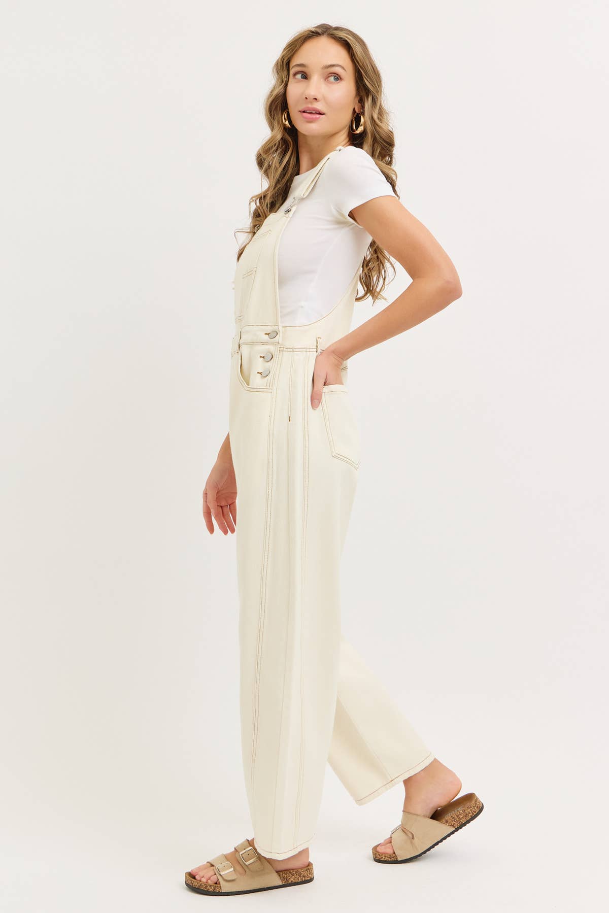 Barrel-Leg Denim Jumpsuit
