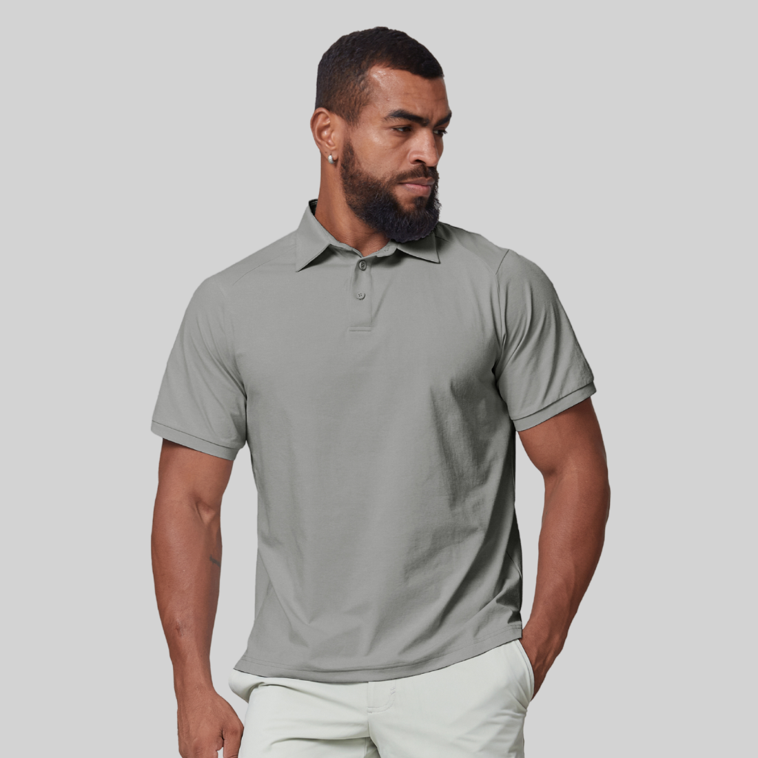 Men's 7A Antibacterial Sun Protection Sport Polo Shirt
