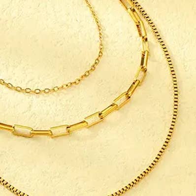 18K Stainless Steel Tarnish Free Layered Necklace