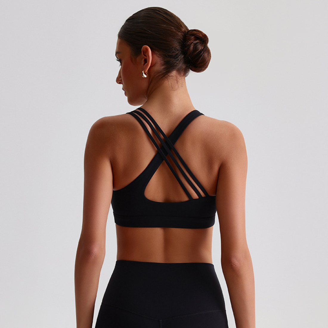 Women's Asymmetrical Cross Back Sports Bra