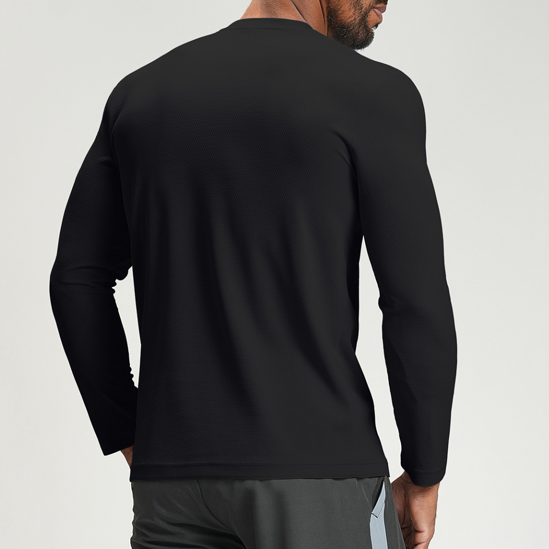 Men's Summer Cooling Round-Neck Quick-Dry Long-Sleeved Top