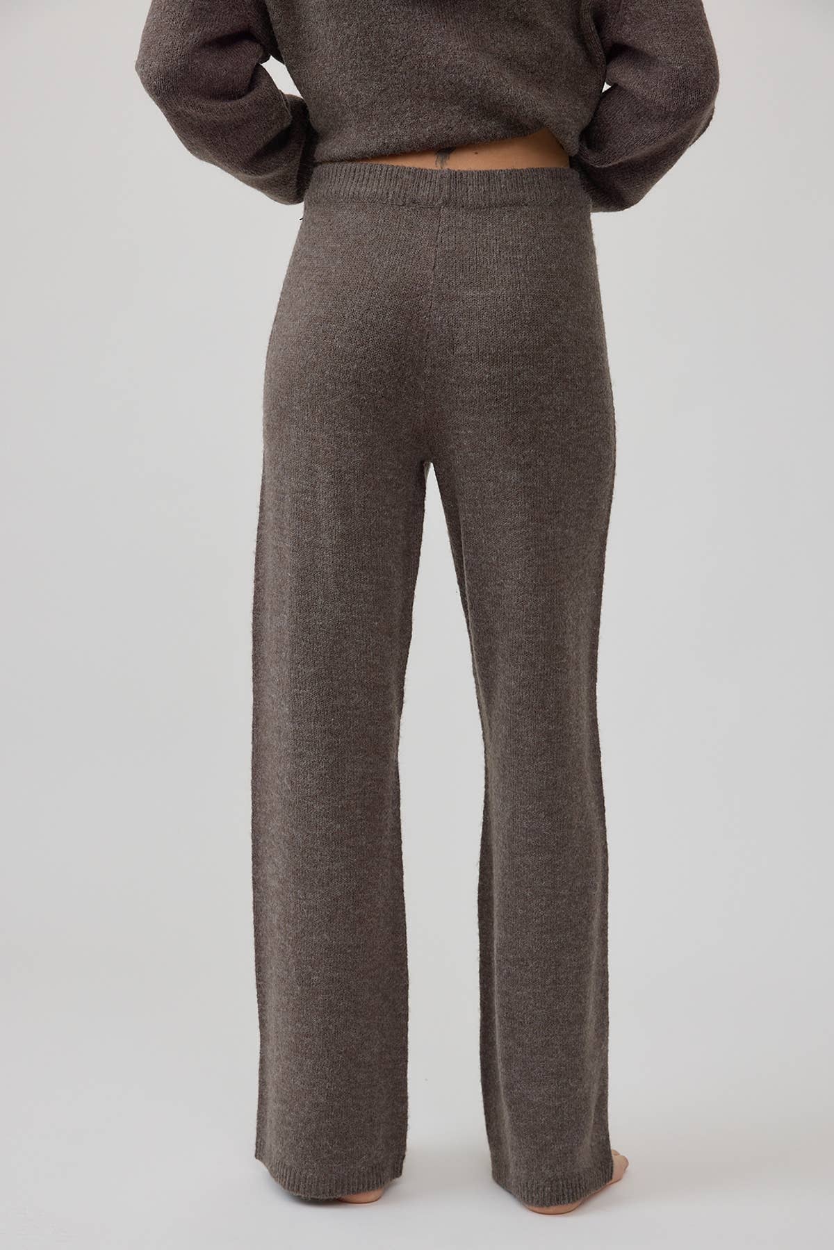 Cozy Knit Zip Hoodie & Wide-Leg Pants Set