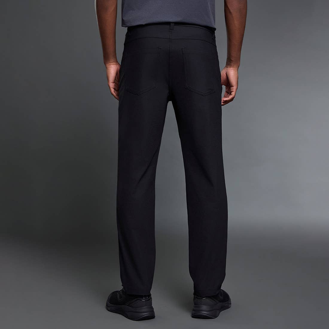 Men Comfortable Straight Leg Business Casual Dress Pants