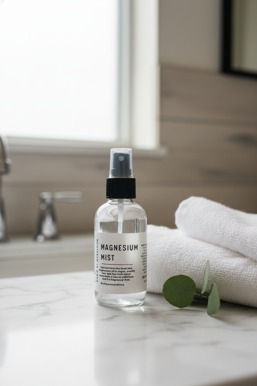 Magnesium Mist, Unscented, 4 oz. Glass Bottle