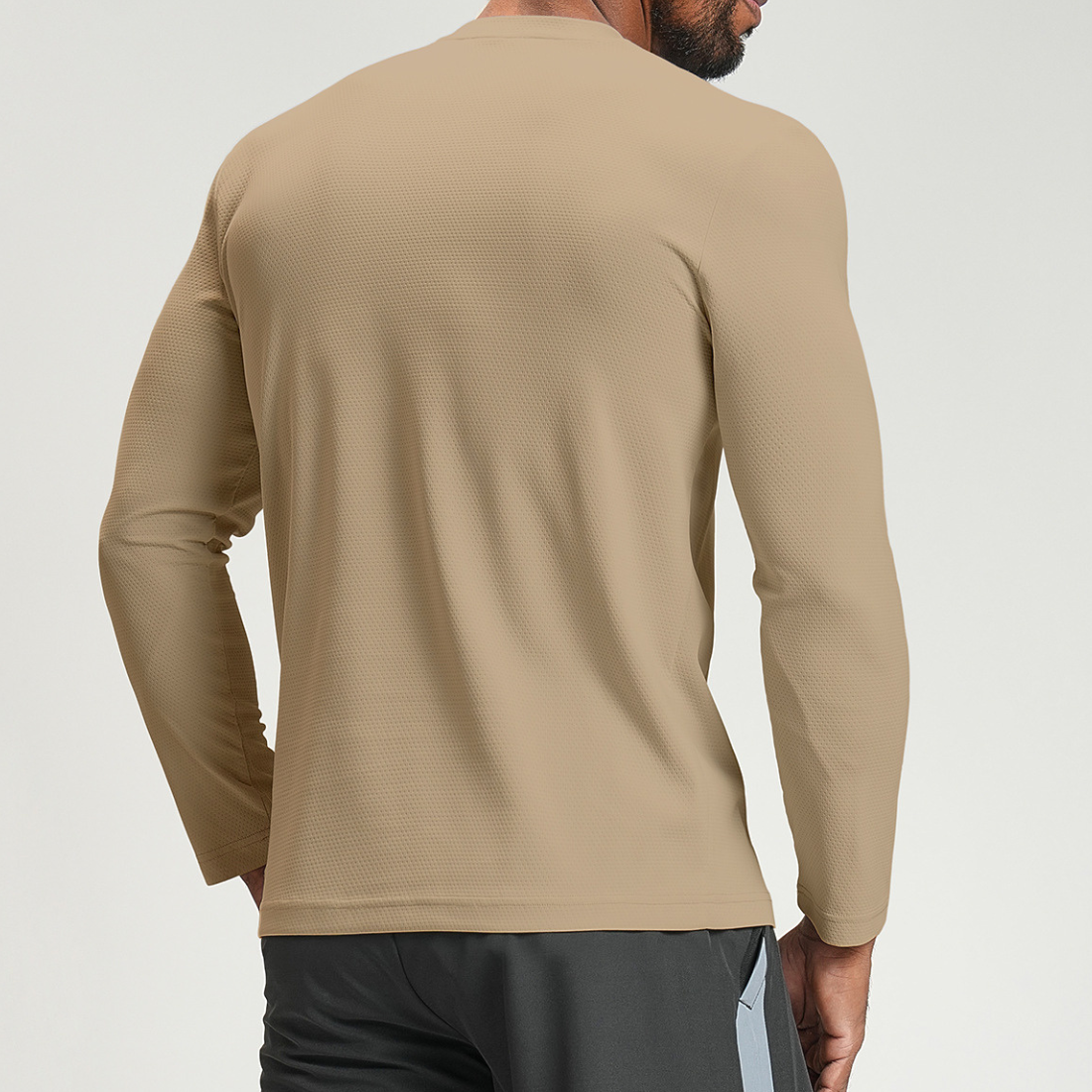 Men's Summer Cooling Round-Neck Quick-Dry Long-Sleeved Top