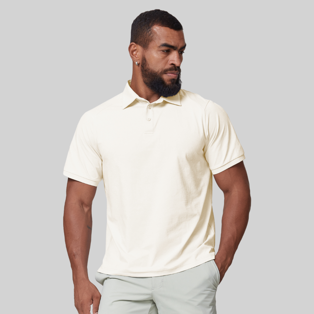 Men's 7A Antibacterial Sun Protection Sport Polo Shirt