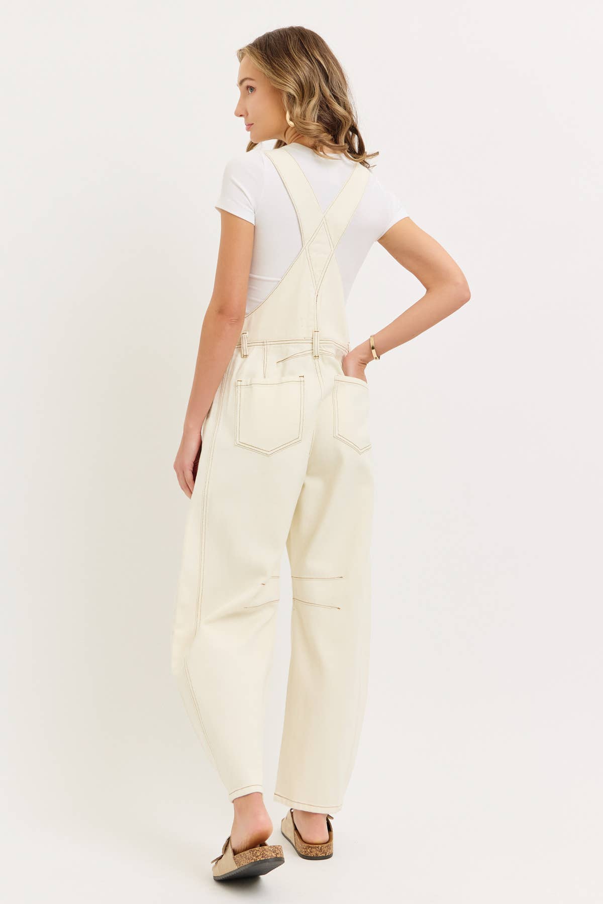 Barrel-Leg Denim Jumpsuit